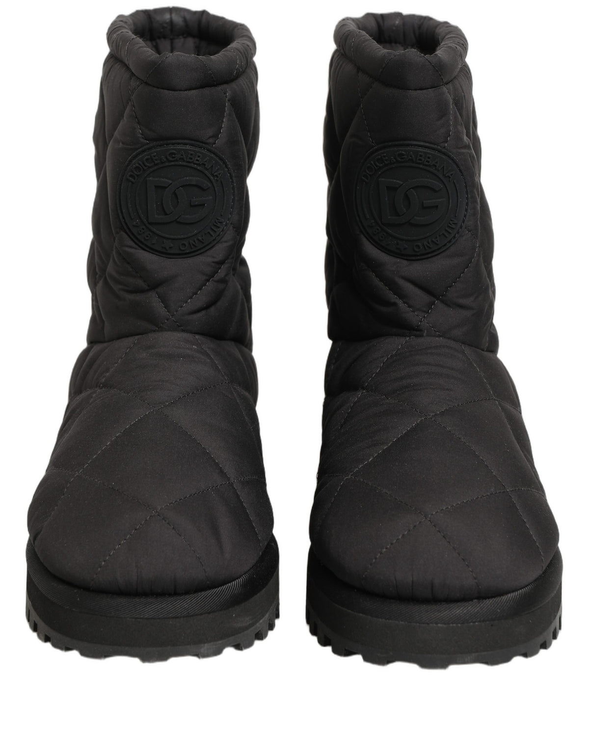 Dolce & Gabbana Schwarze kniehohe Stiefel mit Steppeffekt