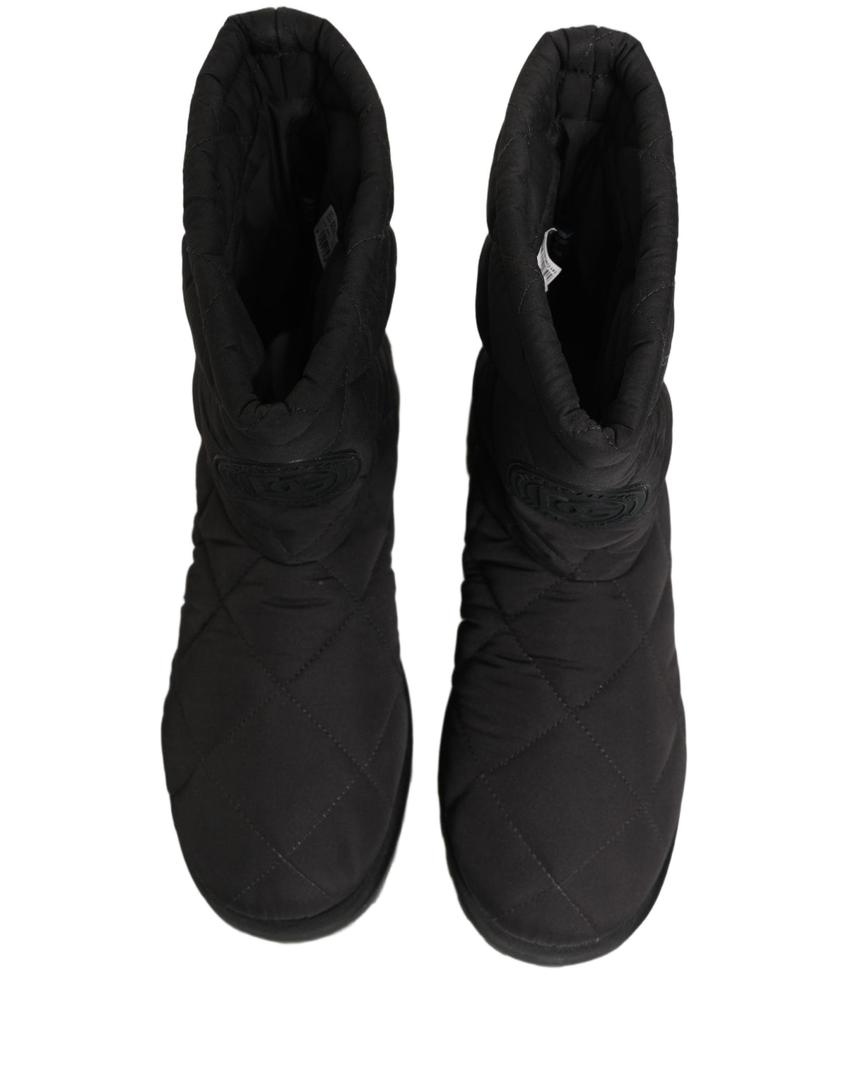 Dolce & Gabbana Schwarze kniehohe Stiefel mit Steppeffekt
