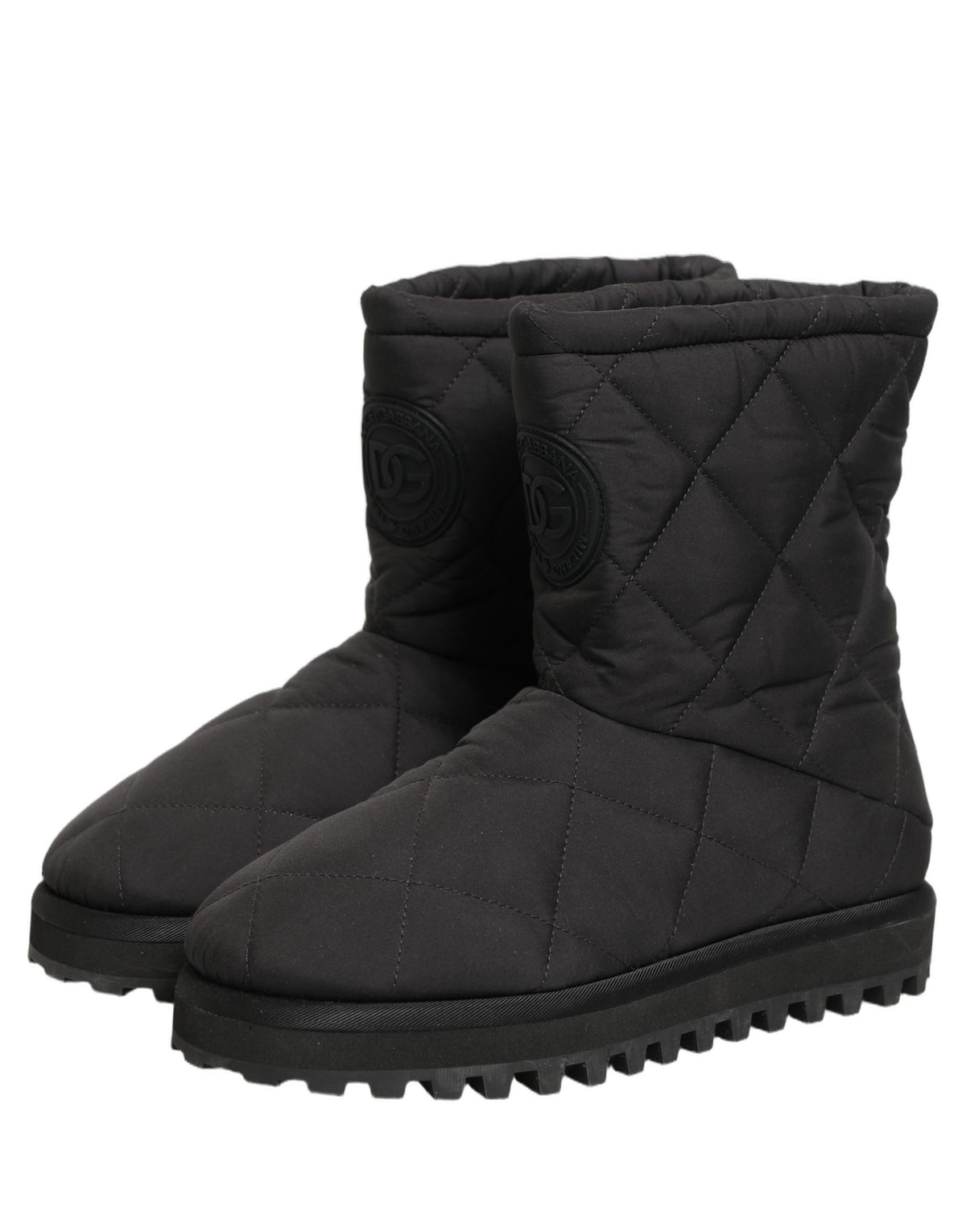 Dolce & Gabbana Schwarze kniehohe Stiefel mit Steppeffekt