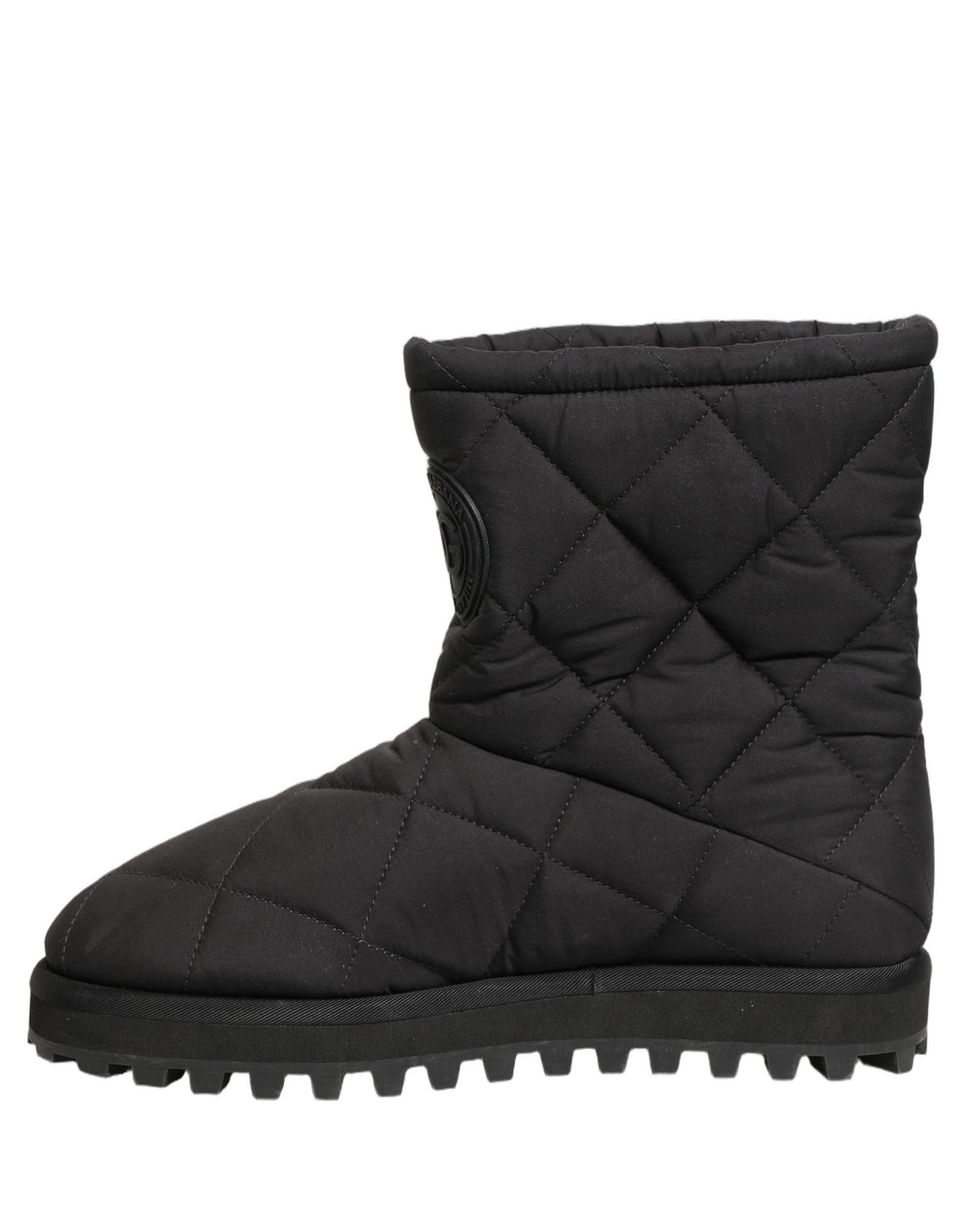 Dolce & Gabbana Schwarze kniehohe Stiefel mit Steppeffekt