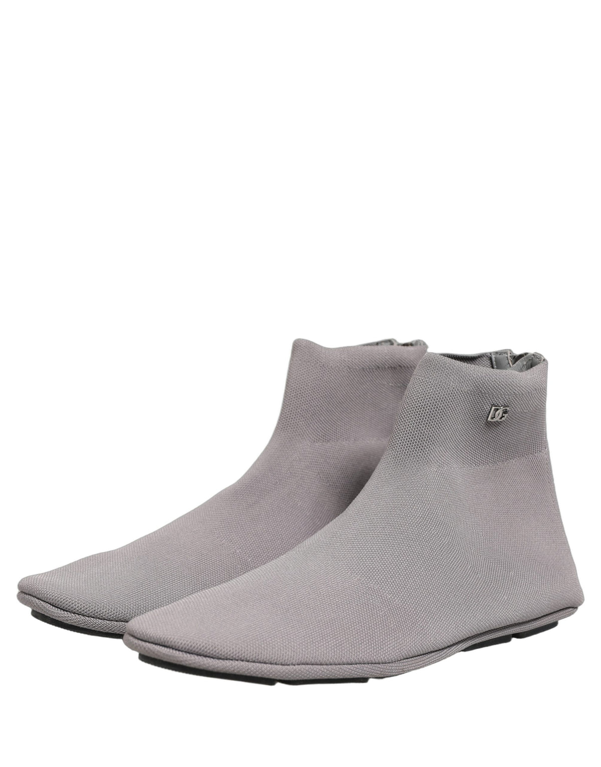 Dolce & Gabbana Graue Stretch-Mesh Herren Stiefeletten Schuhe