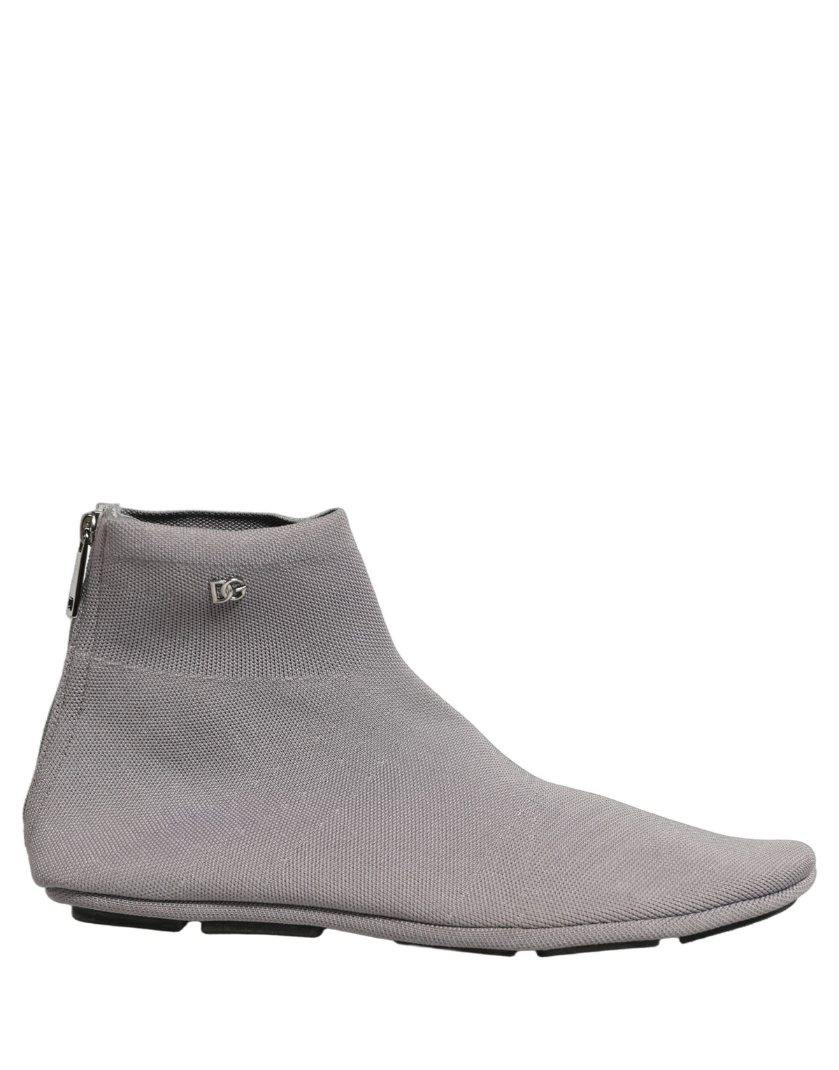 Dolce & Gabbana Graue Stretch-Mesh Herren Stiefeletten Schuhe