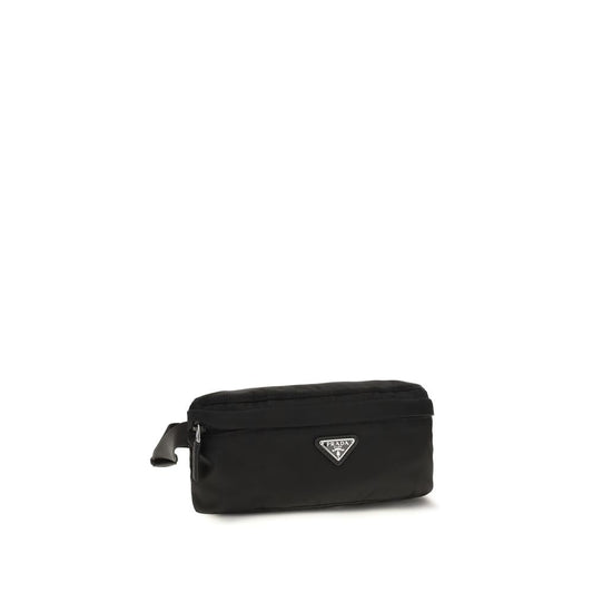 Prada Black Recycled Polyamide Clutch Bag