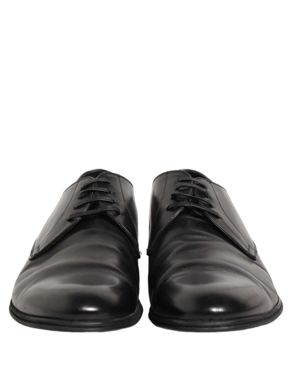 Dolce & Gabbana Schwarze Herren Derby Schnürschuhe aus Leder