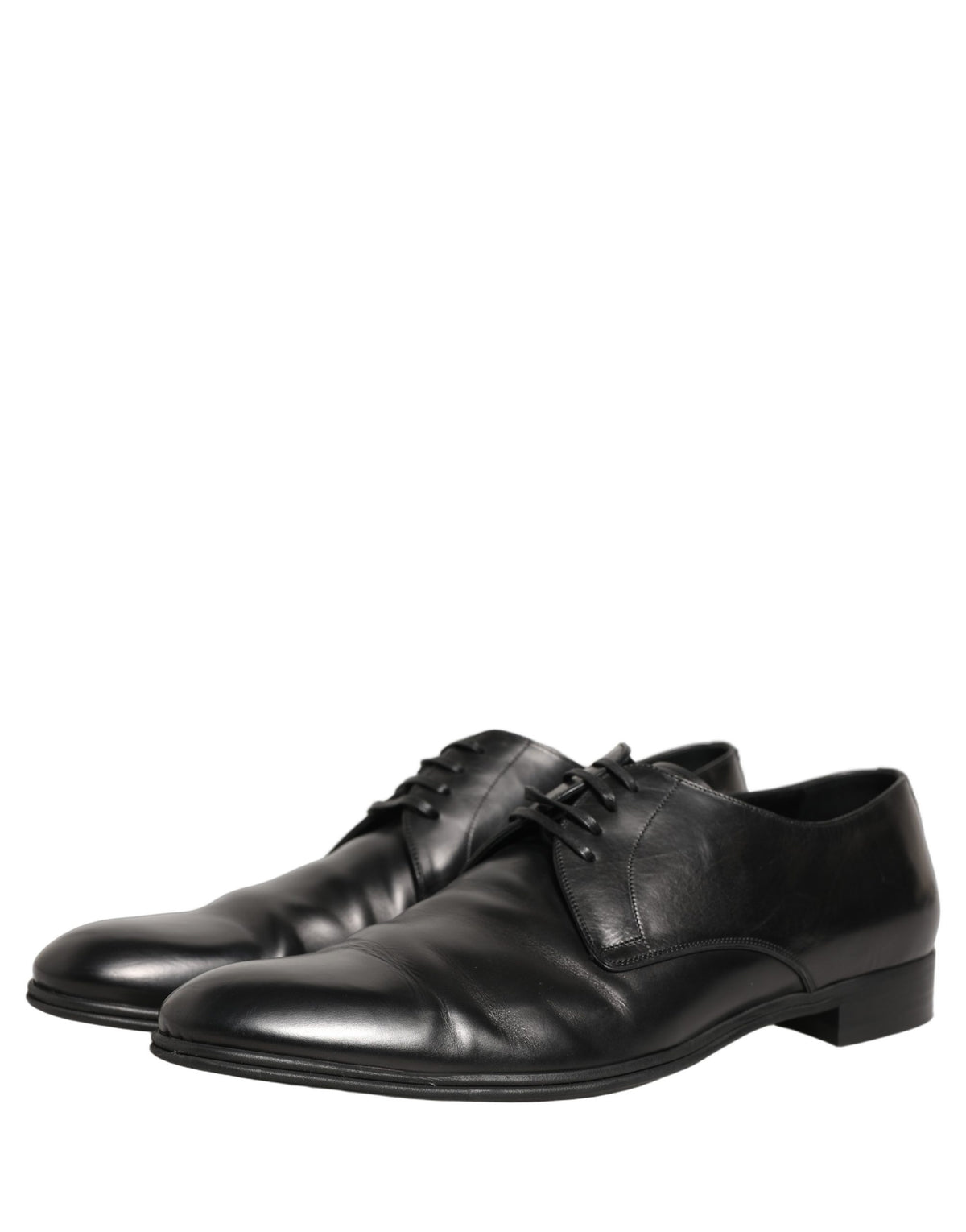 Dolce & Gabbana Schwarze Herren Derby Schnürschuhe aus Leder