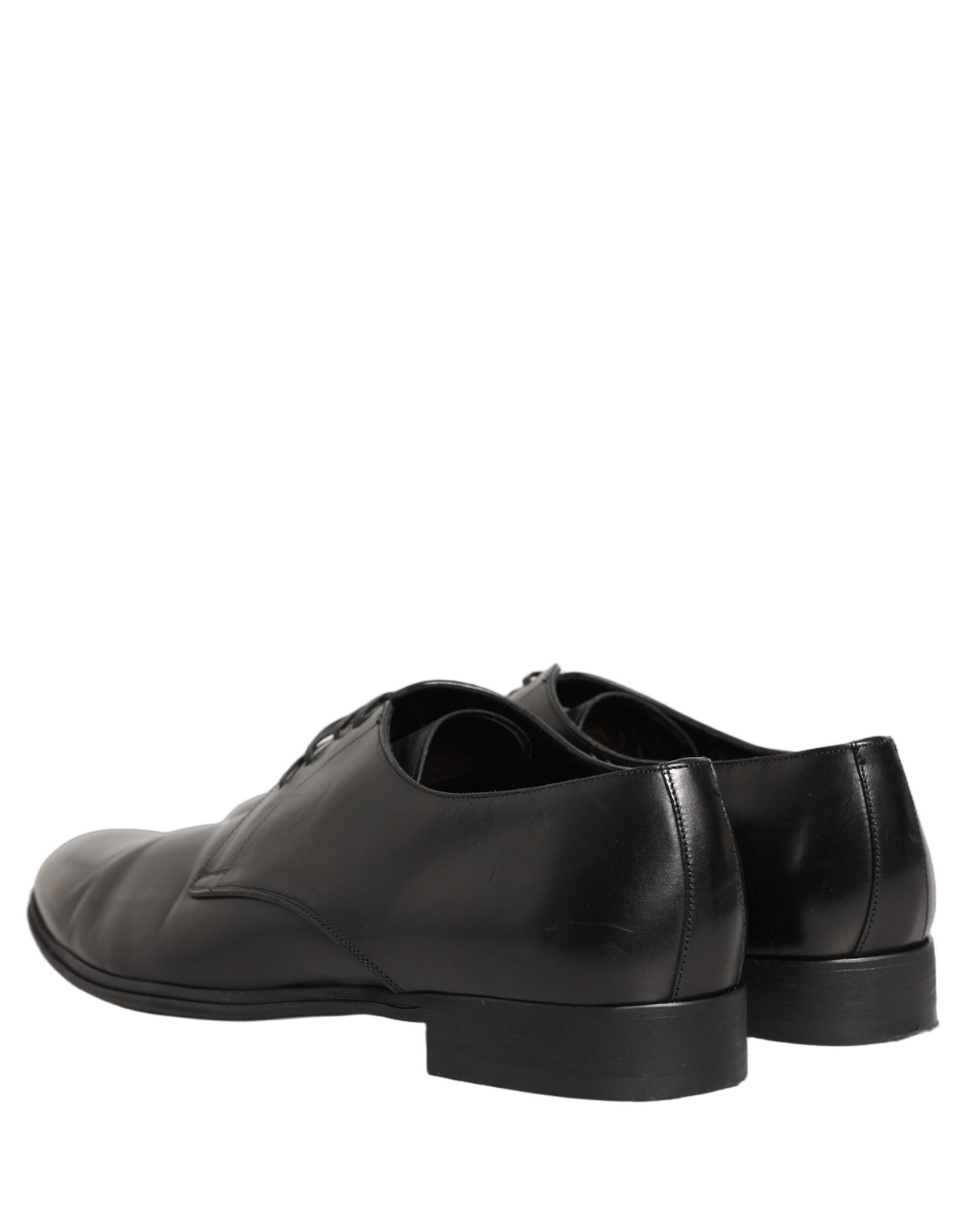 Dolce & Gabbana Schwarze Herren Derby Schnürschuhe aus Leder