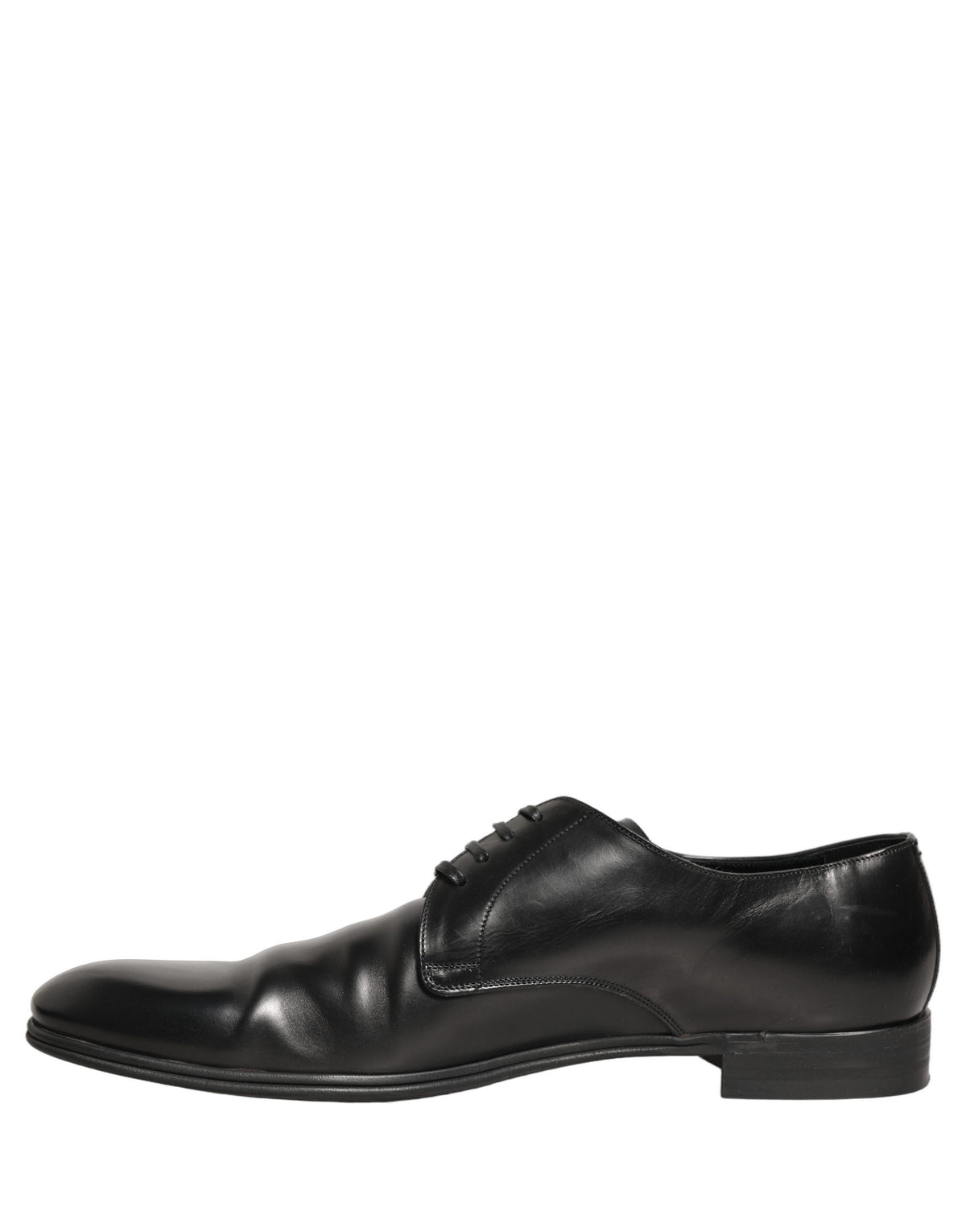 Dolce & Gabbana Schwarze Herren Derby Schnürschuhe aus Leder
