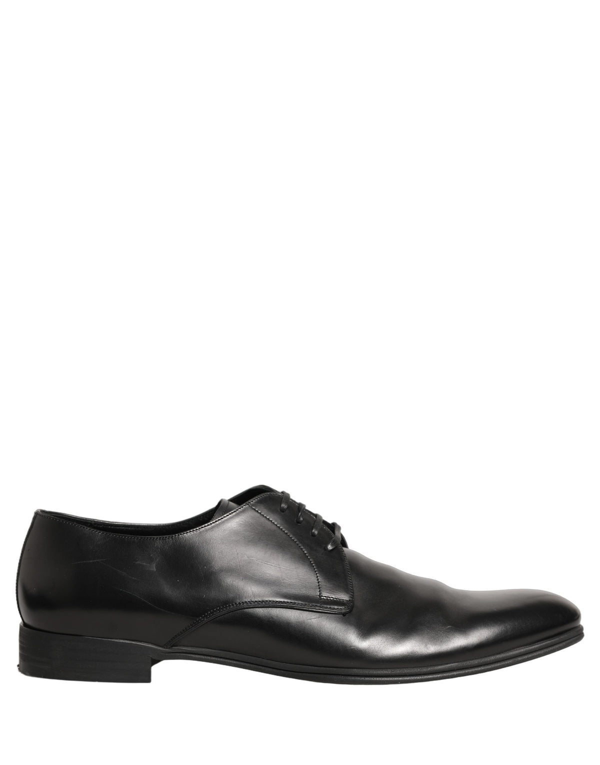 Dolce & Gabbana Schwarze Herren Derby Schnürschuhe aus Leder