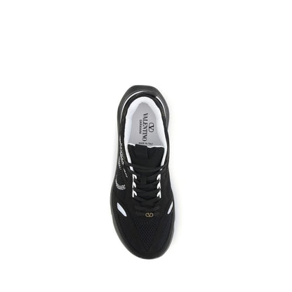 Valentino Garavani Black Polyester Athletic Sneakers