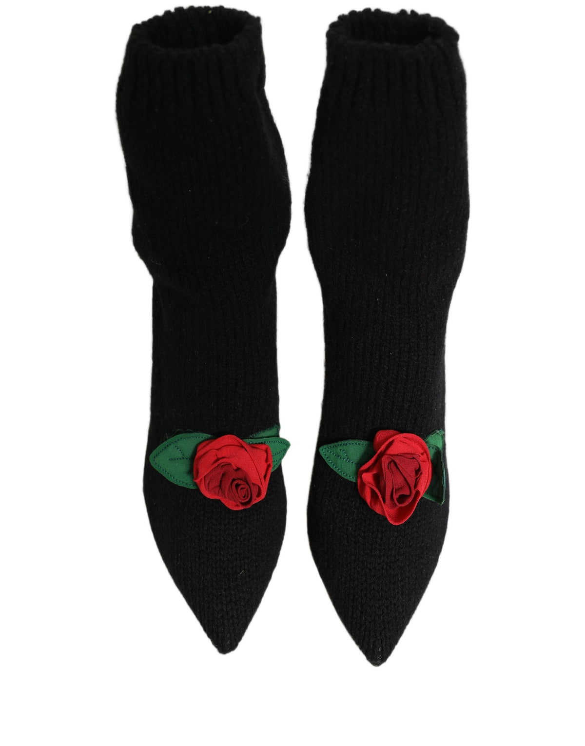 Dolce & Gabbana schwarze Stiletto-Stiefel mit mittelhohem Schaft