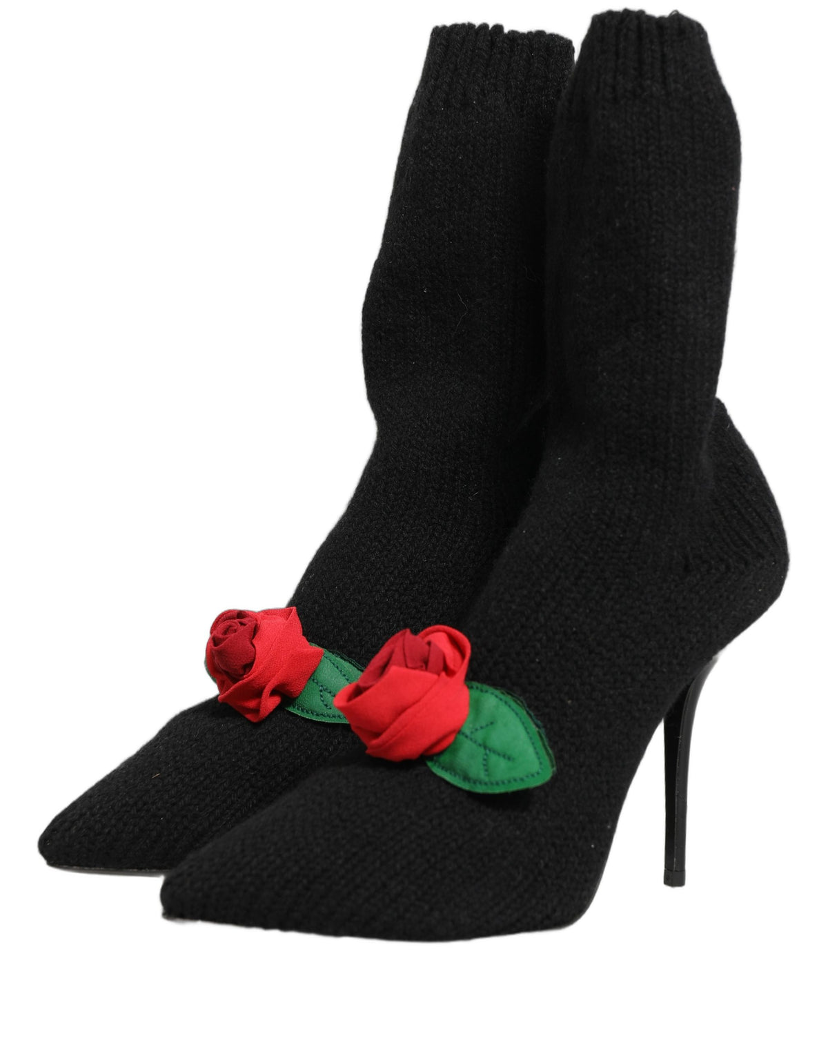 Dolce & Gabbana schwarze Stiletto-Stiefel mit mittelhohem Schaft