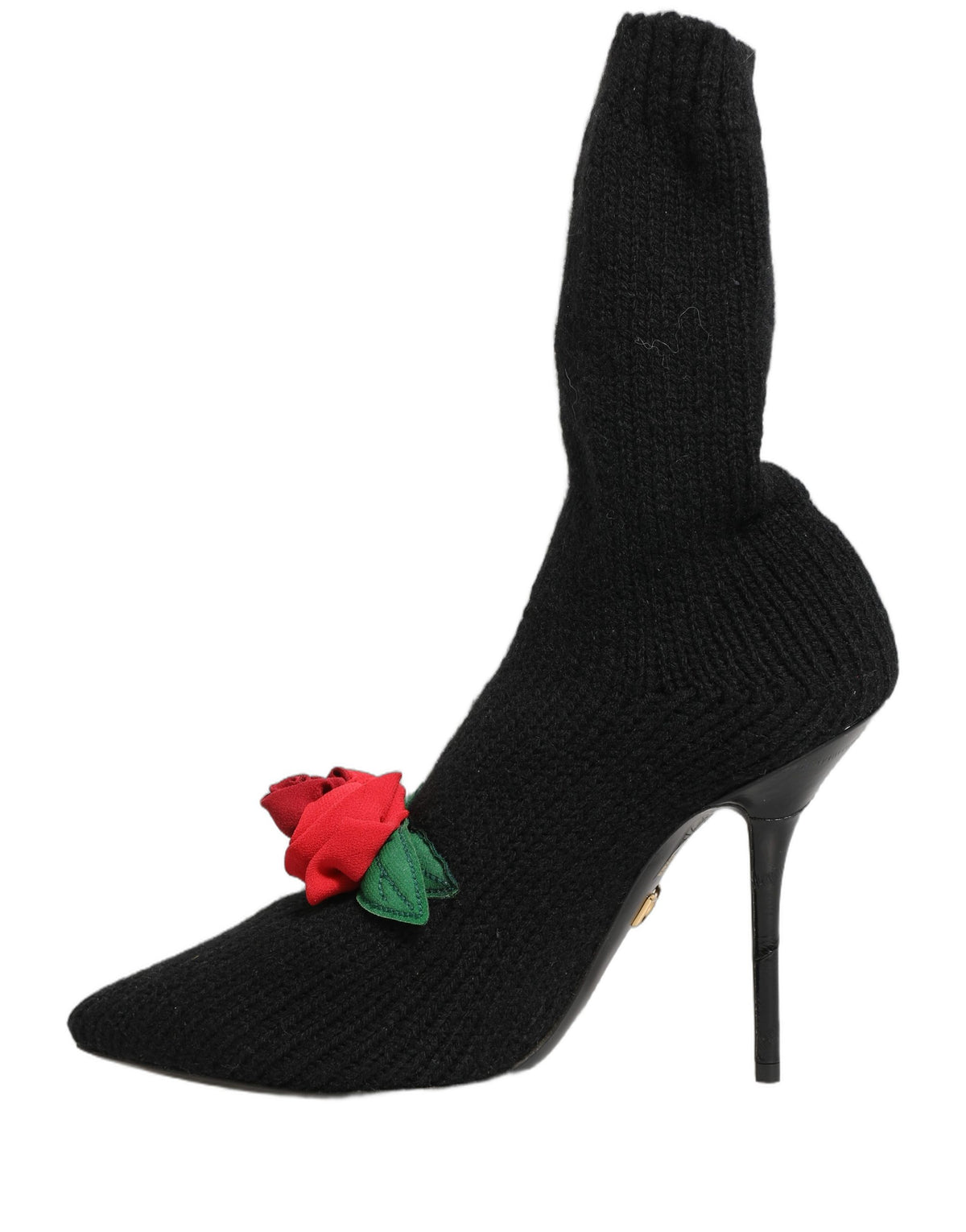 Dolce & Gabbana schwarze Stiletto-Stiefel mit mittelhohem Schaft