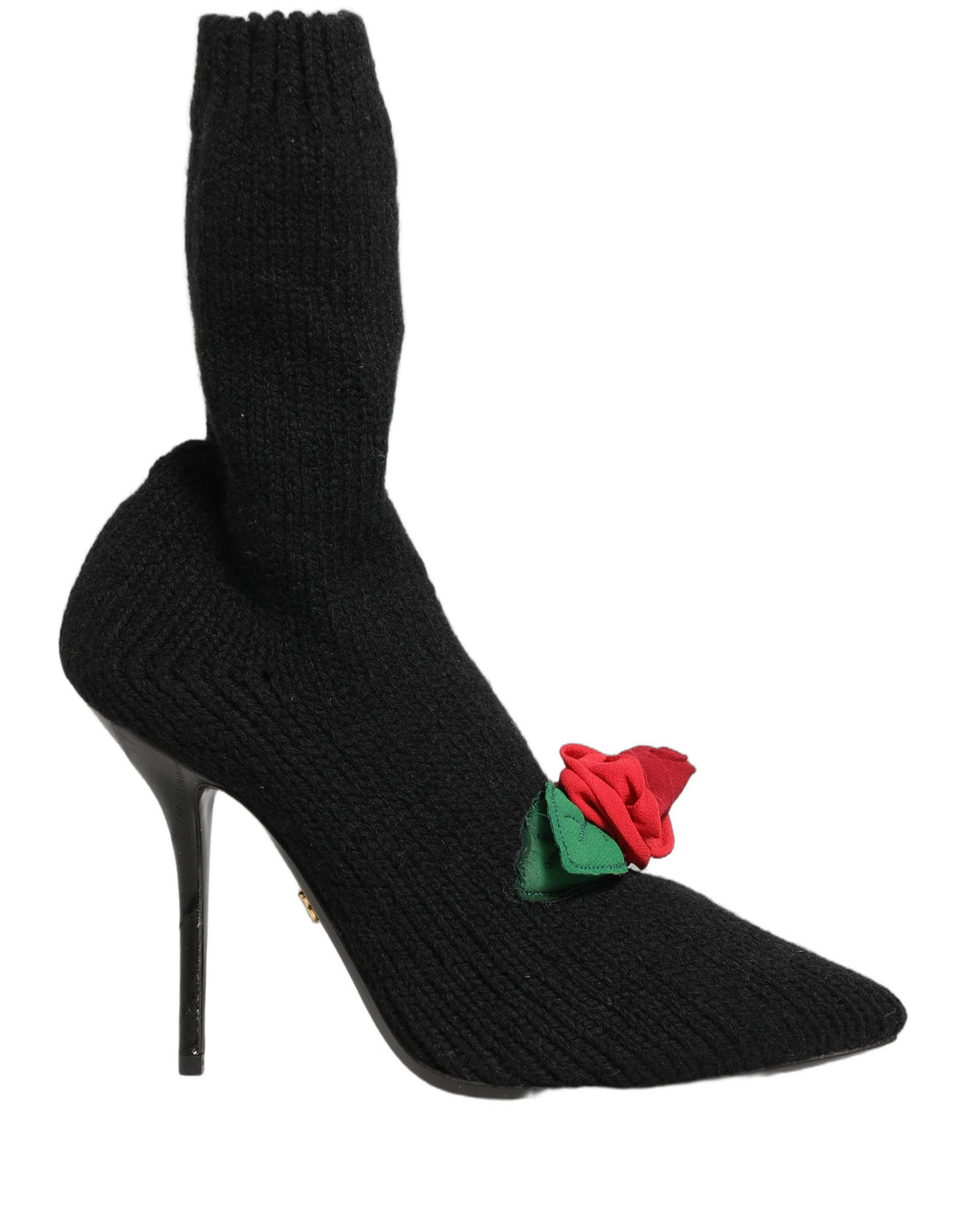 Dolce & Gabbana schwarze Stiletto-Stiefel mit mittelhohem Schaft