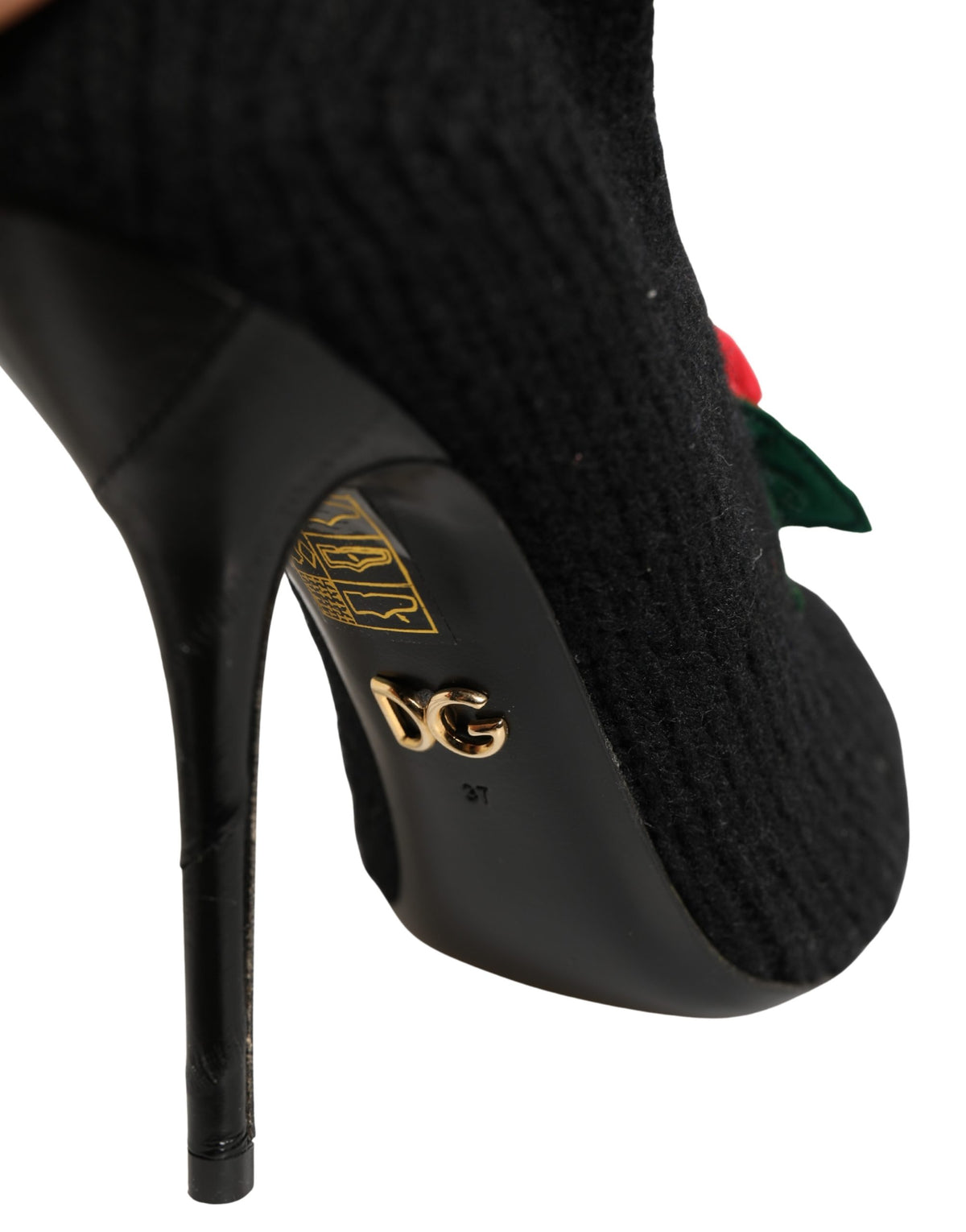 Dolce & Gabbana schwarze Stiletto-Stiefel mit mittelhohem Schaft