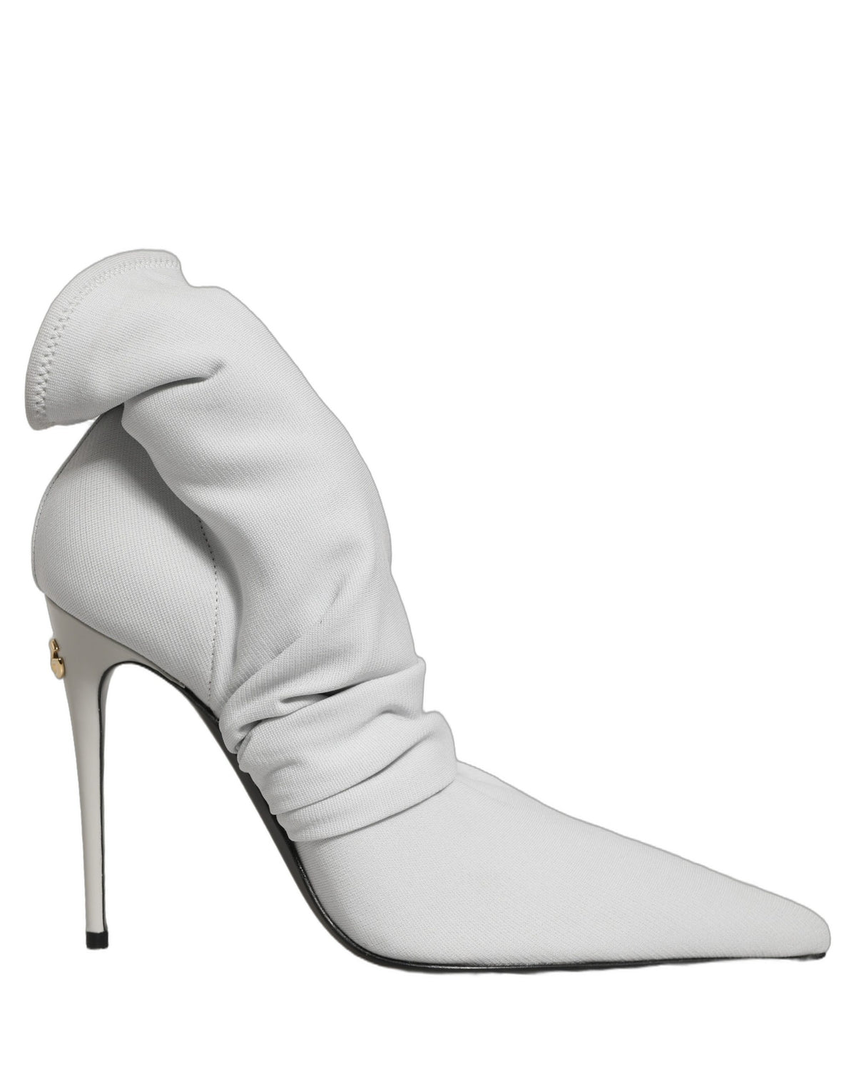 Dolce & Gabbana Graue Stretch-Socken-Absatzstiefeletten Schuhe