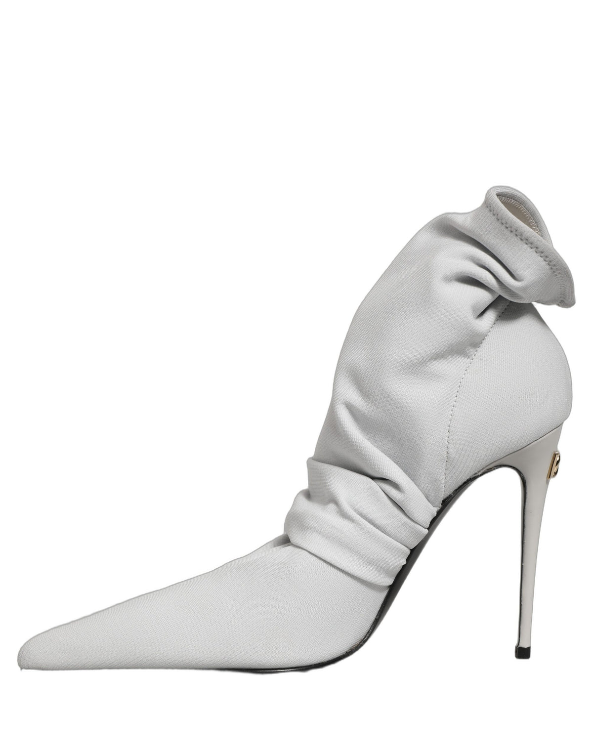 Dolce & Gabbana Graue Stretch-Socken-Absatzstiefeletten Schuhe