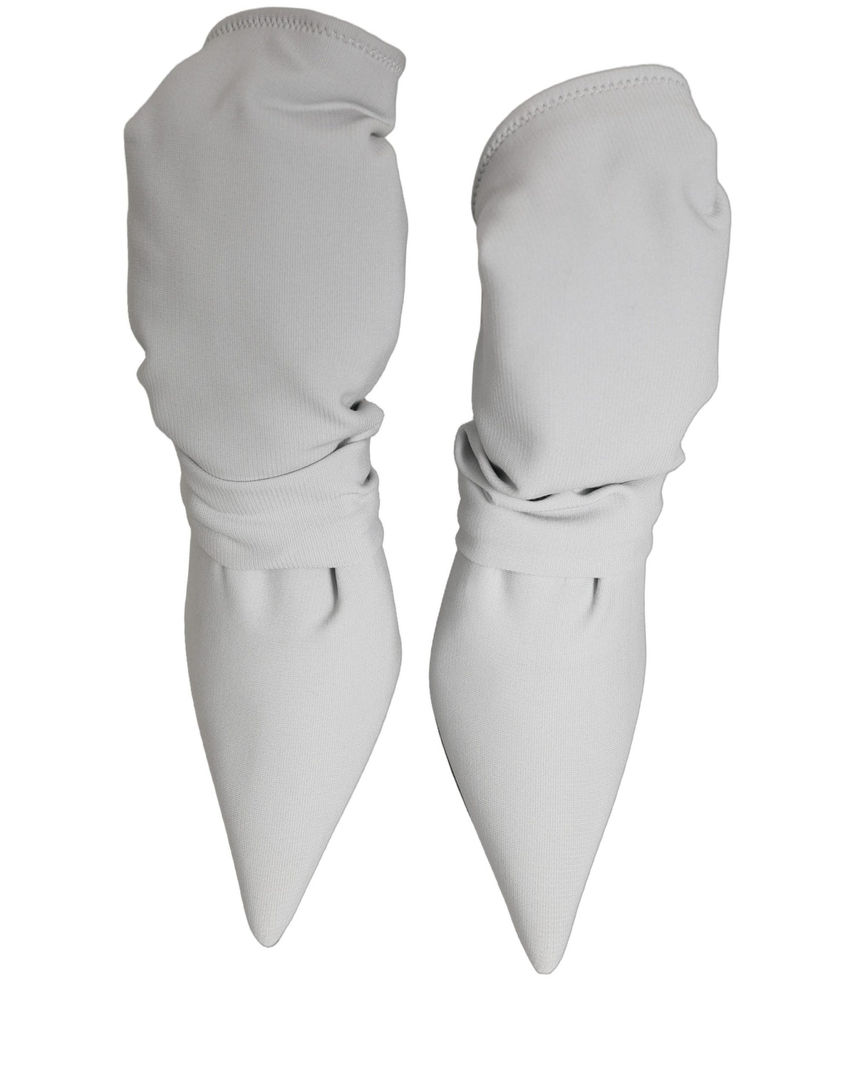 Dolce & Gabbana Graue Stretch-Socken-Absatzstiefeletten Schuhe