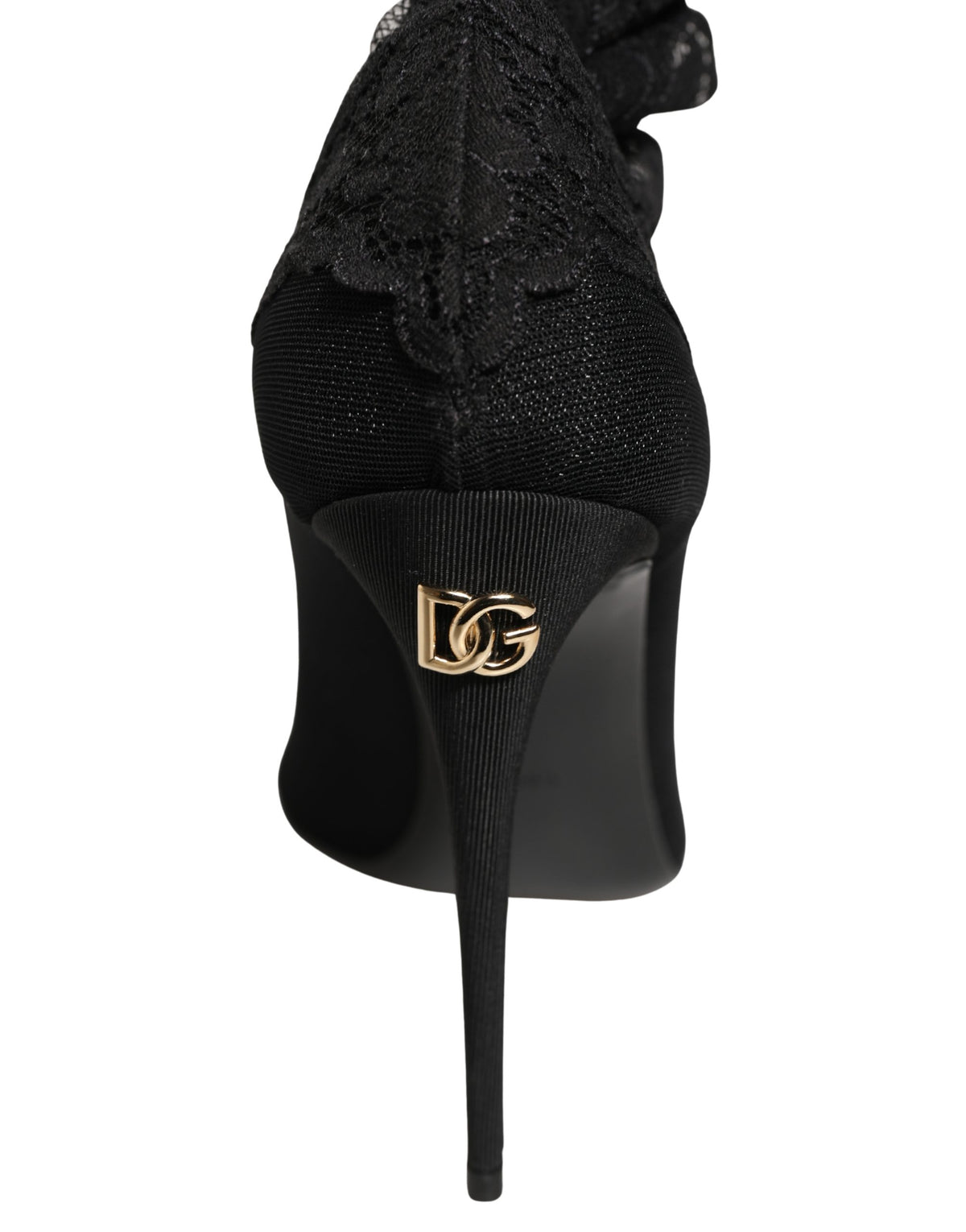Dolce & Gabbana Schwarze Overknee-Sockenpumps Stiefel Schuhe