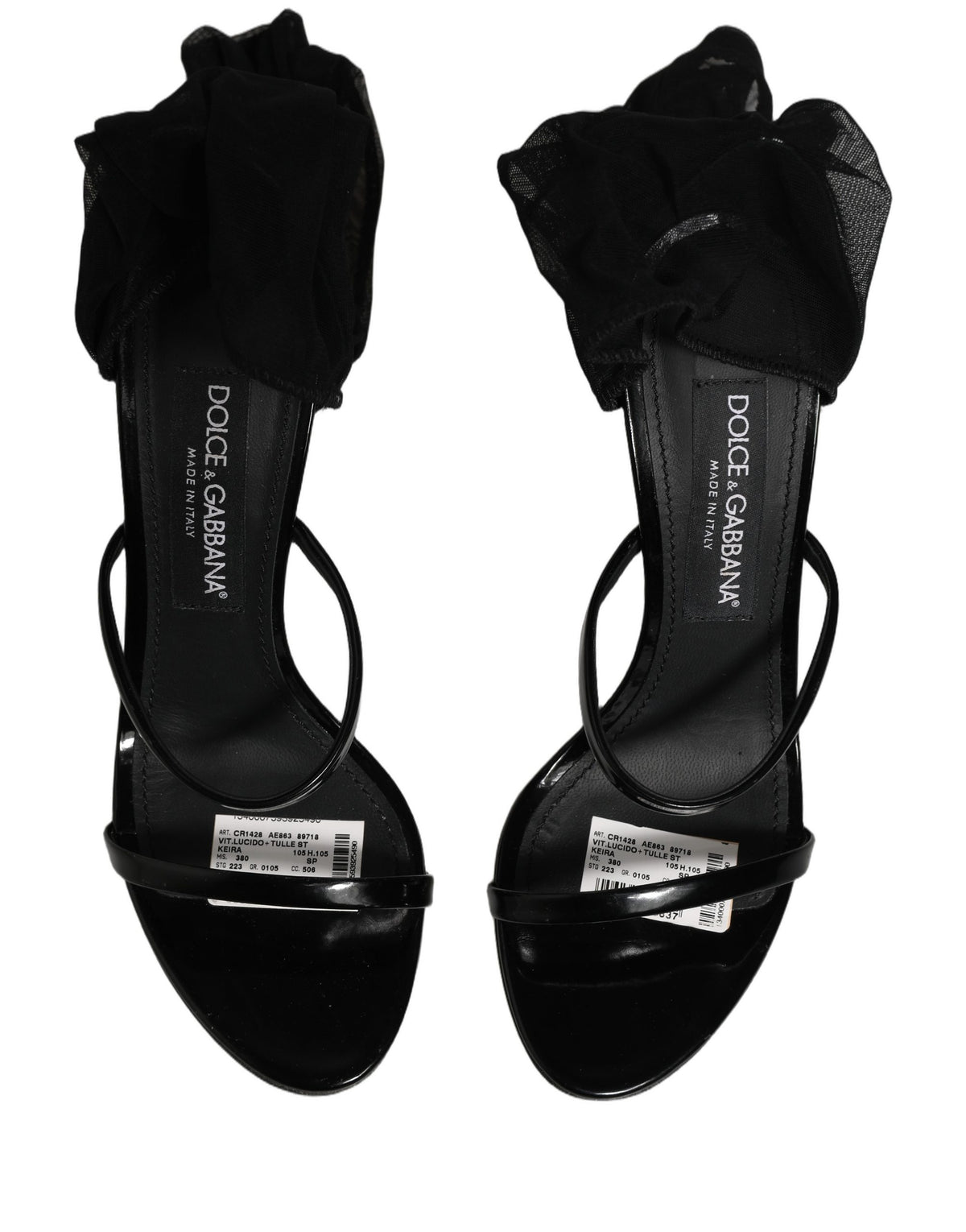 Dolce & Gabbana Stiletto-Sandalen-Socken Kniehohe Stiefel Schwarz