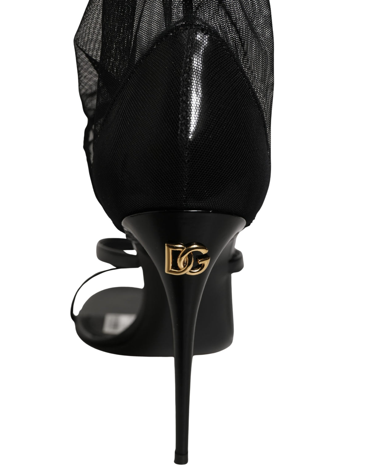 Dolce & Gabbana Stiletto-Sandalen-Socken Kniehohe Stiefel Schwarz