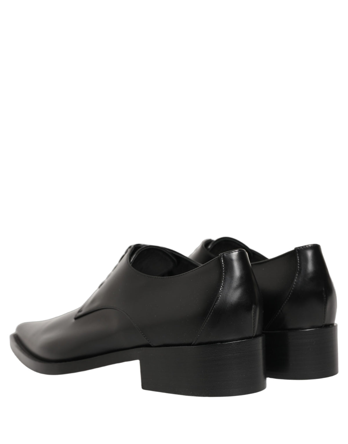 Dolce & Gabbana Schwarze Derby-Schnürschuhe aus Leder
