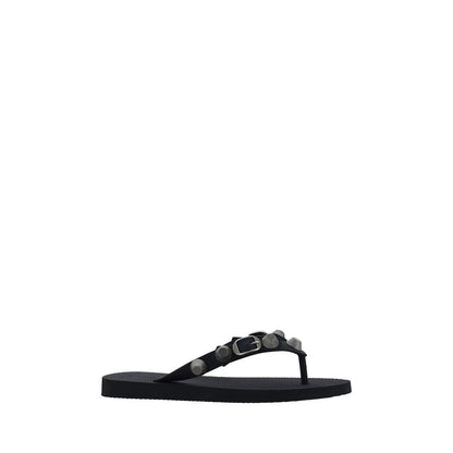 Balenciaga Black Polyester Flat Sandals