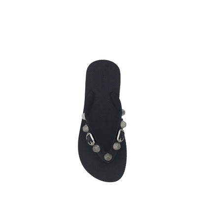 Balenciaga Black Polyester Flat Sandals