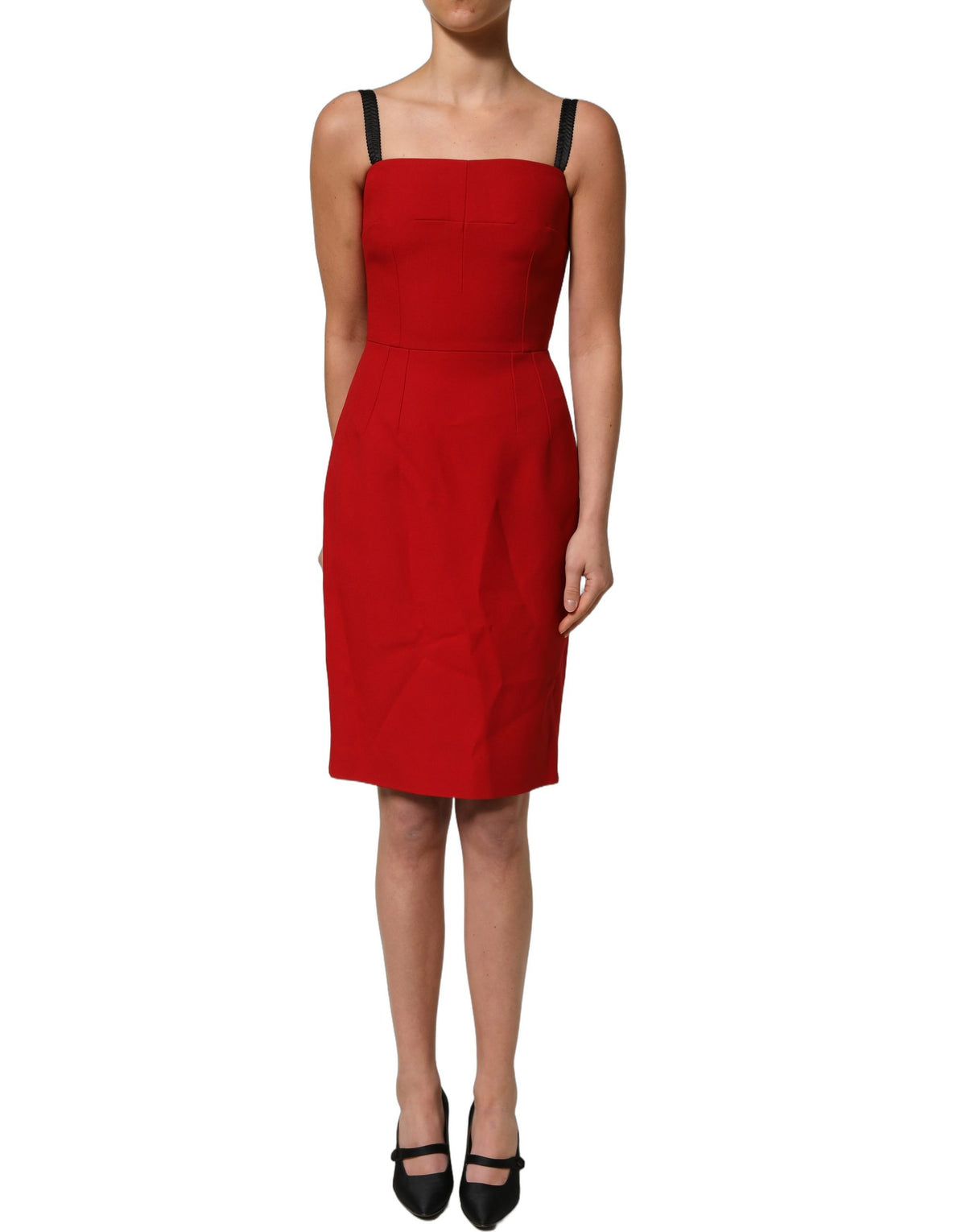 Dolce & Gabbana rotes Stretch-Bleistiftkleid, knielang