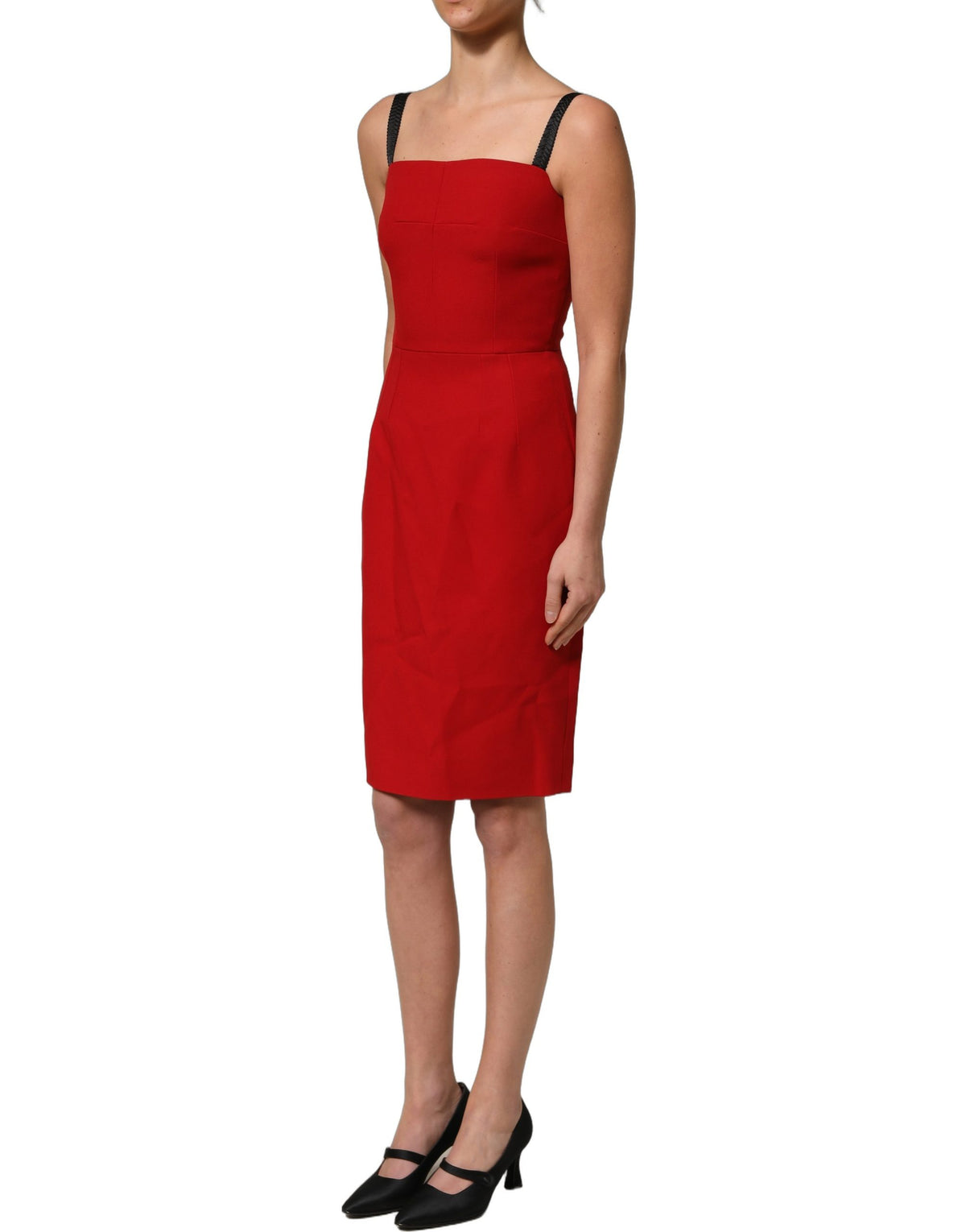 Dolce & Gabbana rotes Stretch-Bleistiftkleid, knielang