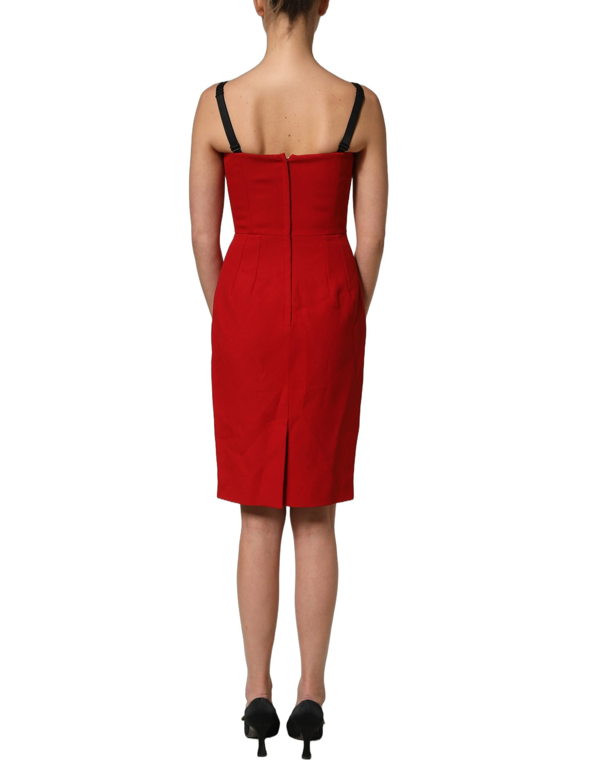 Dolce & Gabbana rotes Stretch-Bleistiftkleid, knielang