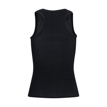 The Row Black Cotton Tank Tops