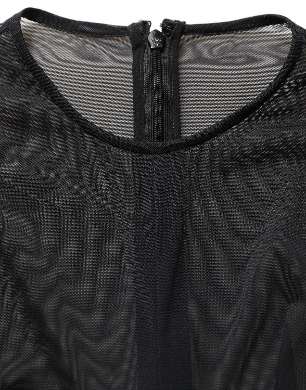 Dolce & Gabbana Schwarzes, langärmeliges, transparentes, eng anliegendes Maxikleid