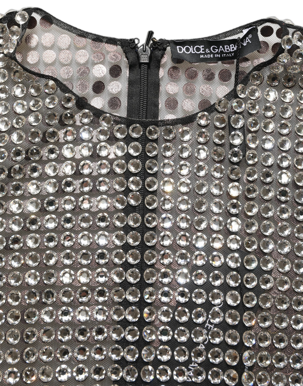 Dolce & Gabbana beigefarbenes, kristallverziertes langes Abendkleid