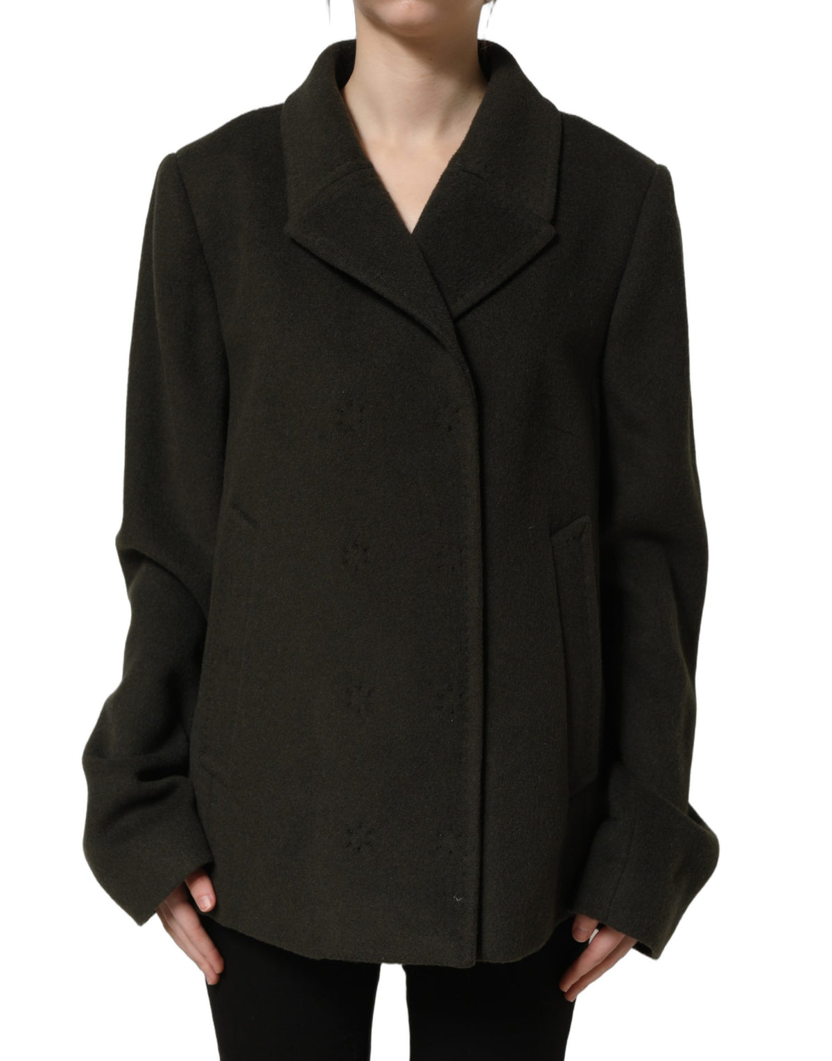 Dolce & Gabbana Dunkelgrüne zweireihige Cabanjacke