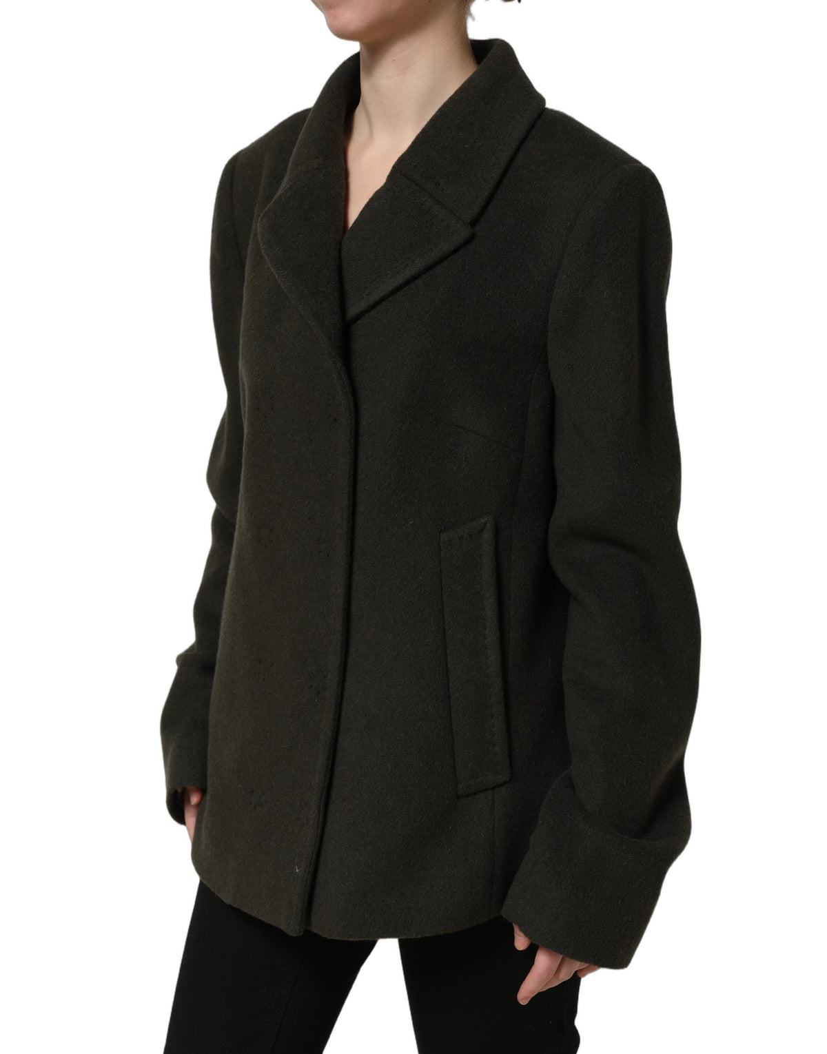 Dolce & Gabbana Dunkelgrüne zweireihige Cabanjacke