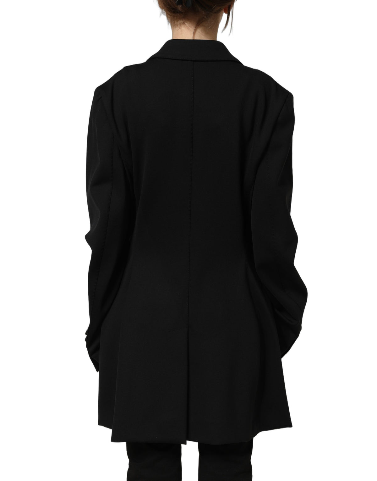 Dolce & Gabbana Schwarzer Zweireiher-Blazer aus Crêpe
