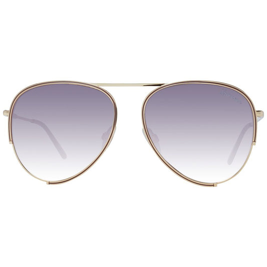 Ana Hickmann Gold Metal Sunglasses