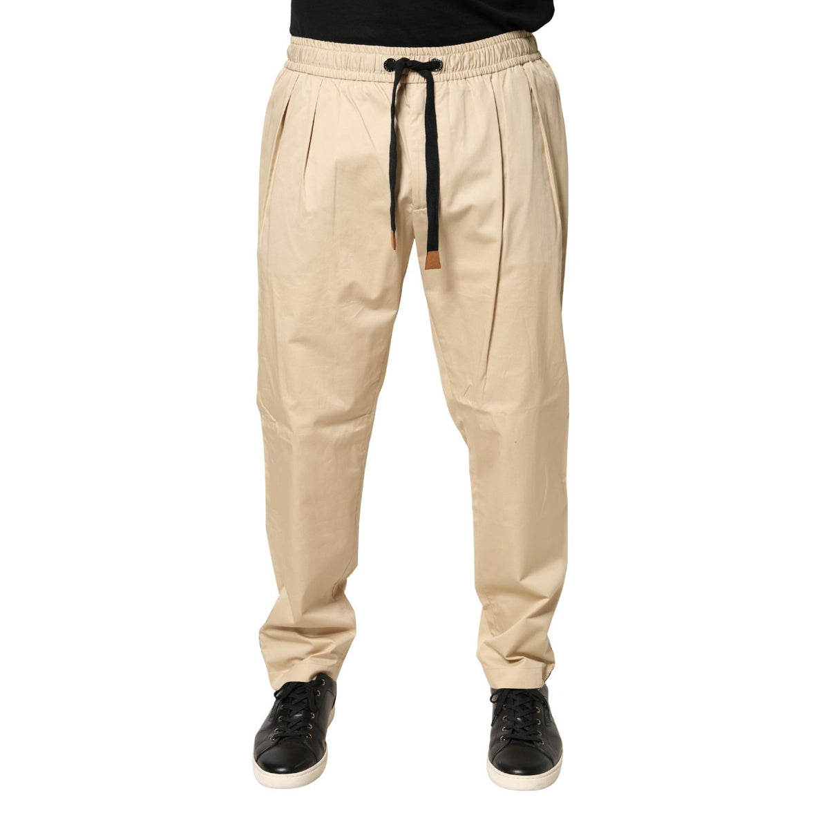 Dolce & Gabbana Beige Baumwolle Schmale Herren Jogginghose