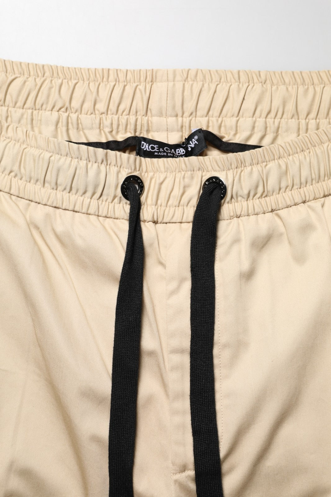 Dolce & Gabbana Beige Baumwolle Schmale Herren Jogginghose