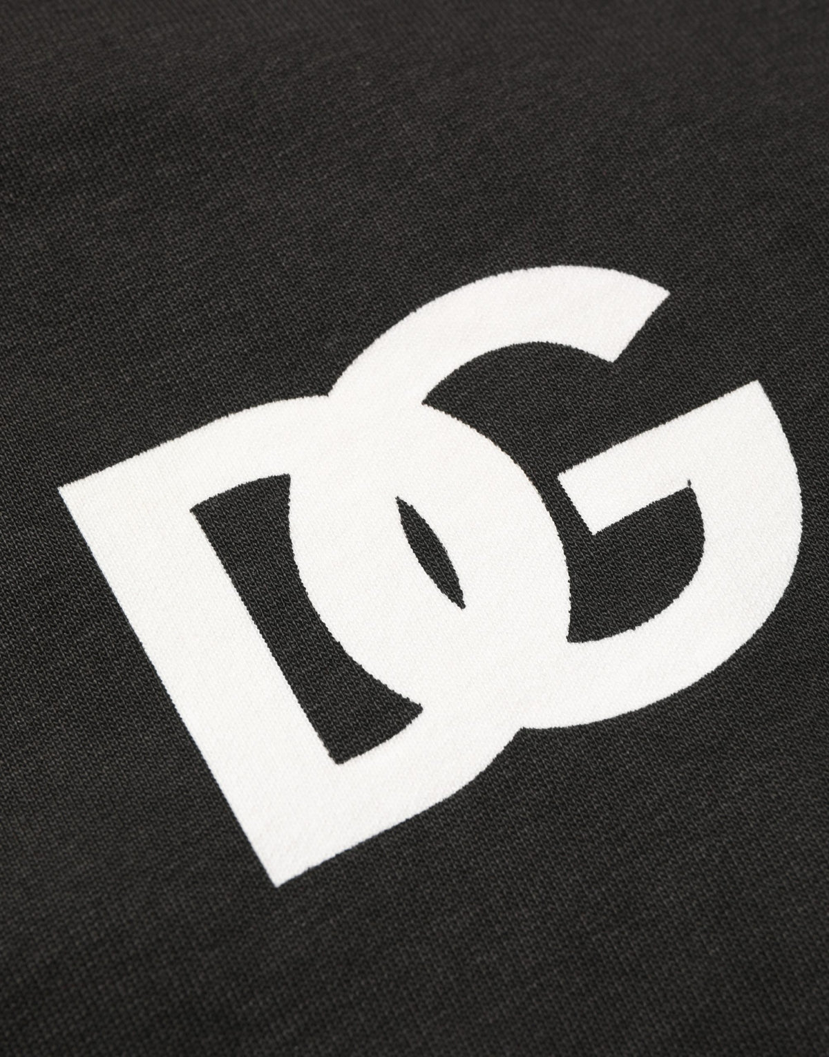 Dolce & Gabbana Schwarzer Kapuzenpullover aus Baumwolle mit Logo und durchgehendem Reißverschluss