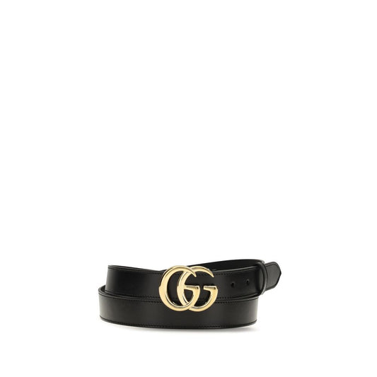 Gucci Black Calf Leather Bos Taurus Regular Belt