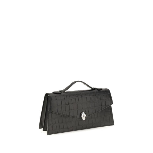 Alexander McQueen Black Calf Leather Bos Taurus Shoulder Bag