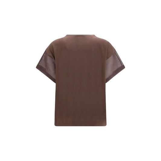 Brunello Cucinelli Brown Cotton T-Shirt