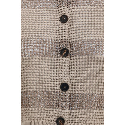 Brunello Cucinelli Beige Cotton Cardigan
