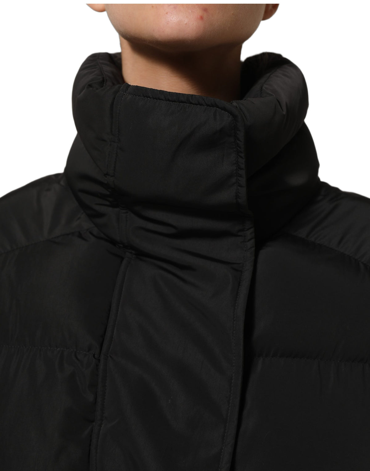Dolce & Gabbana Schwarze ärmellose Herren-Steppjacke aus Polyester