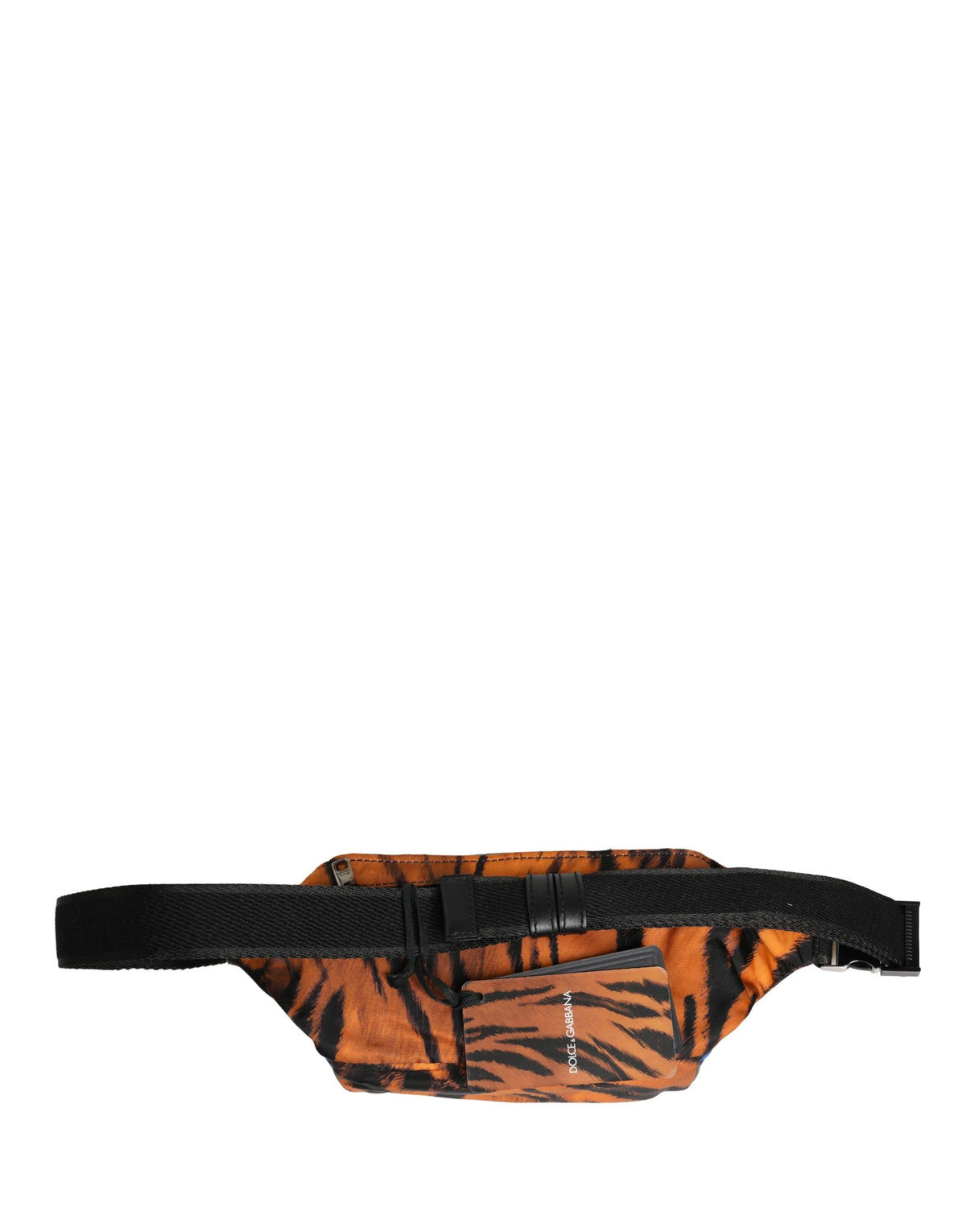 Dolce & Gabbana Braune Tiger-Print Nylon Bauchtasche Gürteltasche Herren Tasche