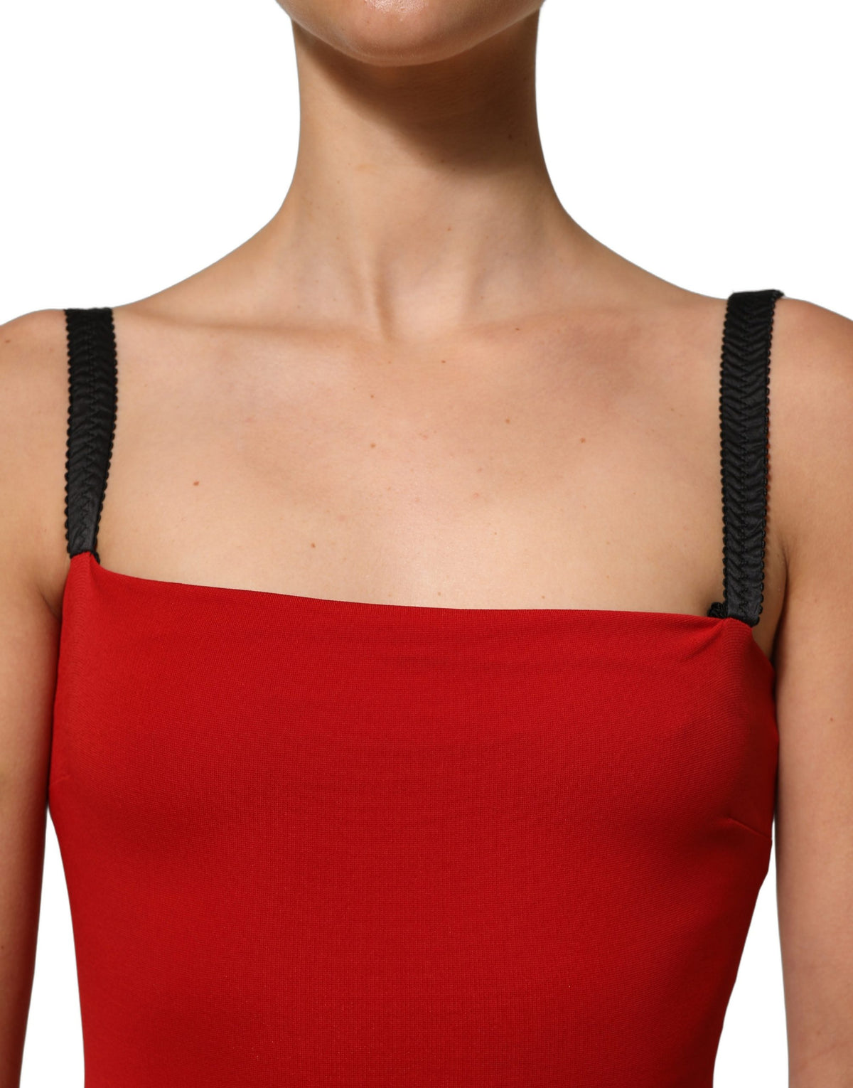 Dolce & Gabbana rotes Stretch-Bleistiftkleid, knielang