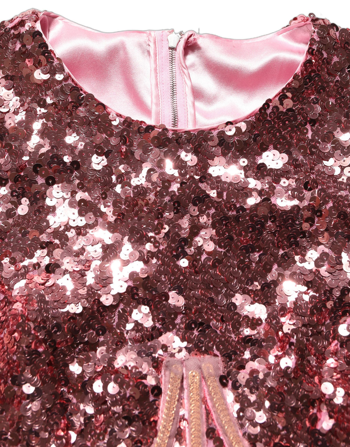 Dolce & Gabbana Pinkes langes Pailletten-Gown-Kleid mit Korsettdetails