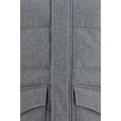 Brunello Cucinelli Gray Cashmere Full-Length Jacket