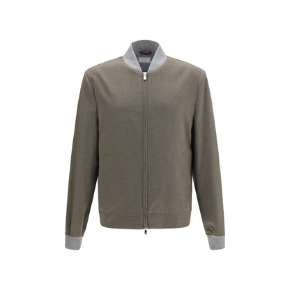 Brunello Cucinelli Bicolor Cashmere Bomber